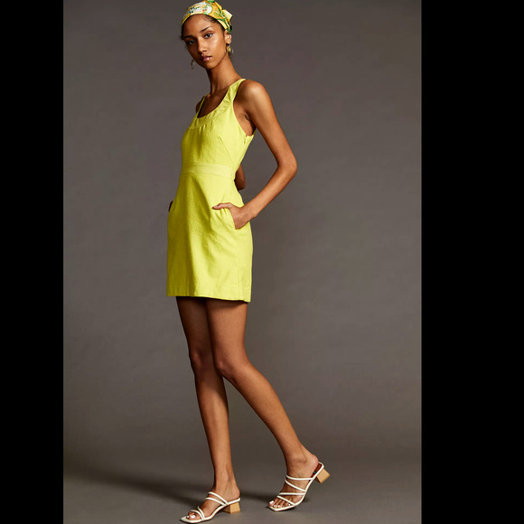 NWT Maeve Sleeveless Yellow Mini Dress - Size 8 - Picture 2 of 7